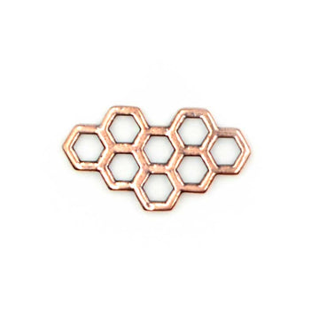 Honeycomb Link- Antique Copper