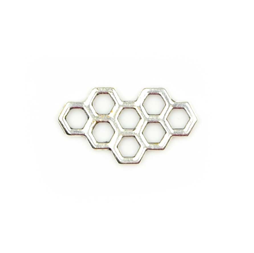 Honeycomb Link- Antique Silver