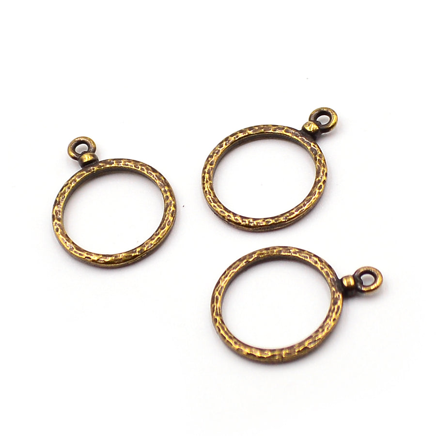 Hammered Hoop- Antique Brass