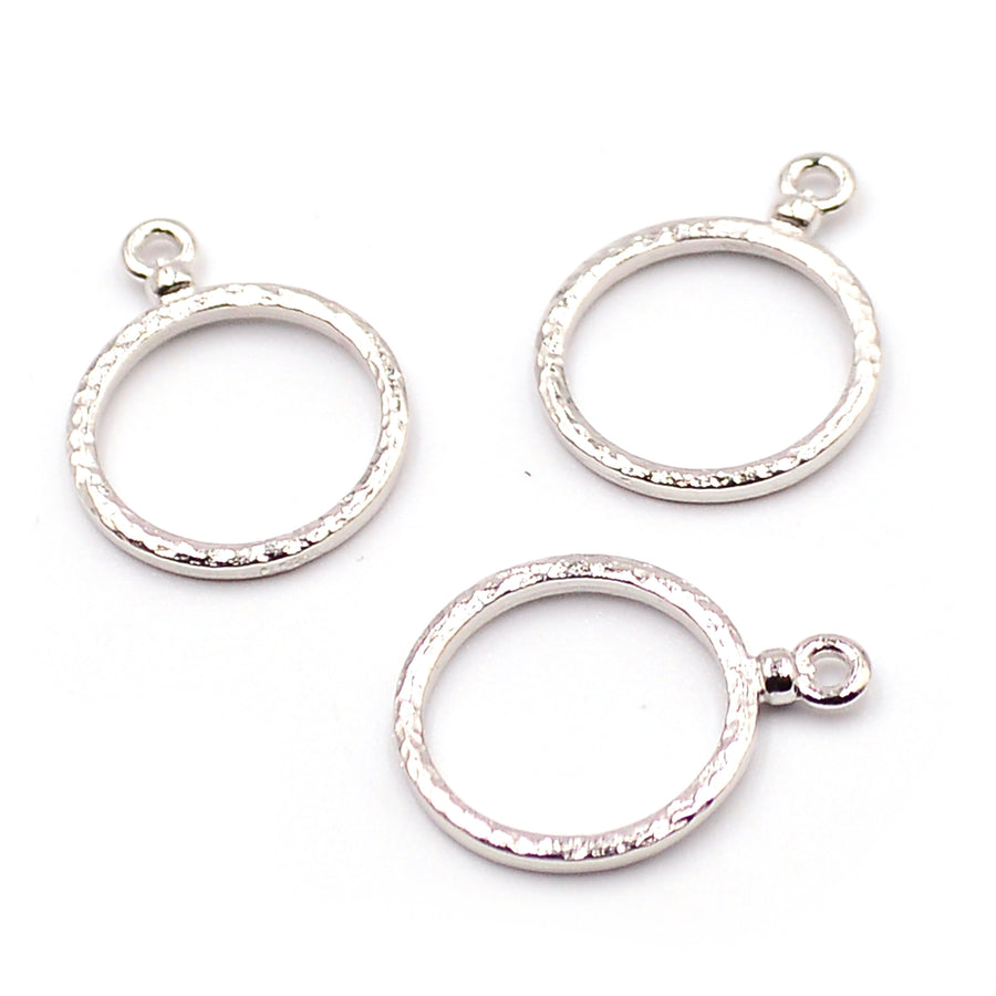 Hammered Hoops- White Bronze