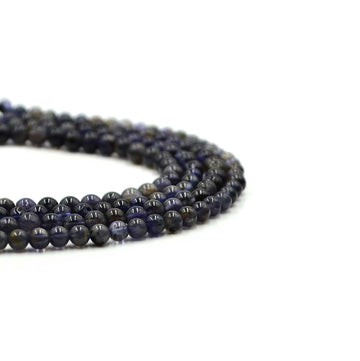 Iolite- 4mm Rounds