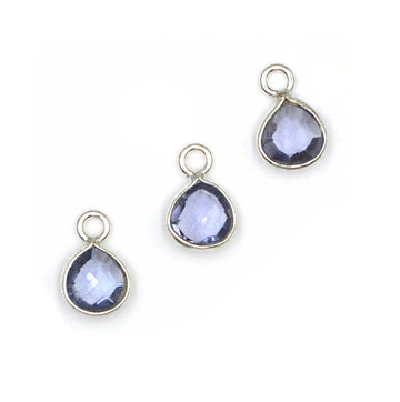 Iolite Sterling Silver Bezel Briolette