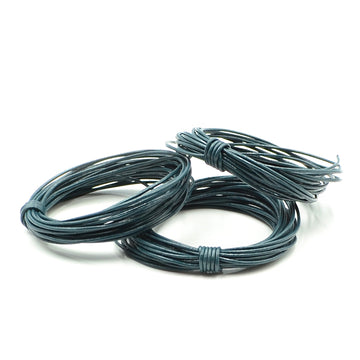 Iris Blue- 1.0mm Indian Leather by the Yard