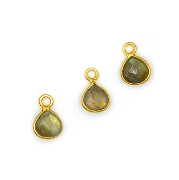 Labradorite 18k Gold Vermeil Bezel Briolette