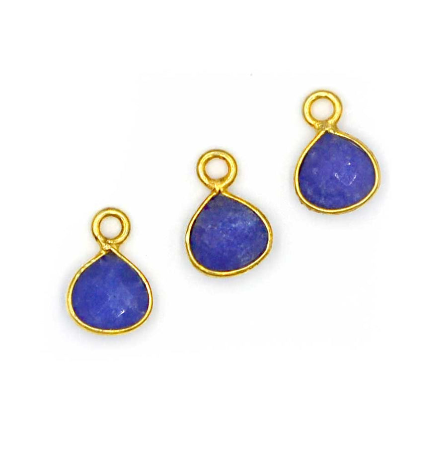 Sapphire 18k Gold Vermeil Bezel Briolette