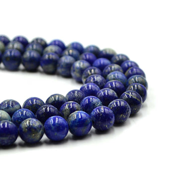 Marbled Lapis- 8mm Rounds