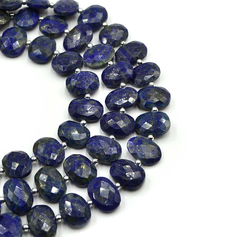 Lapis- Faceted Center Drilled Ovals