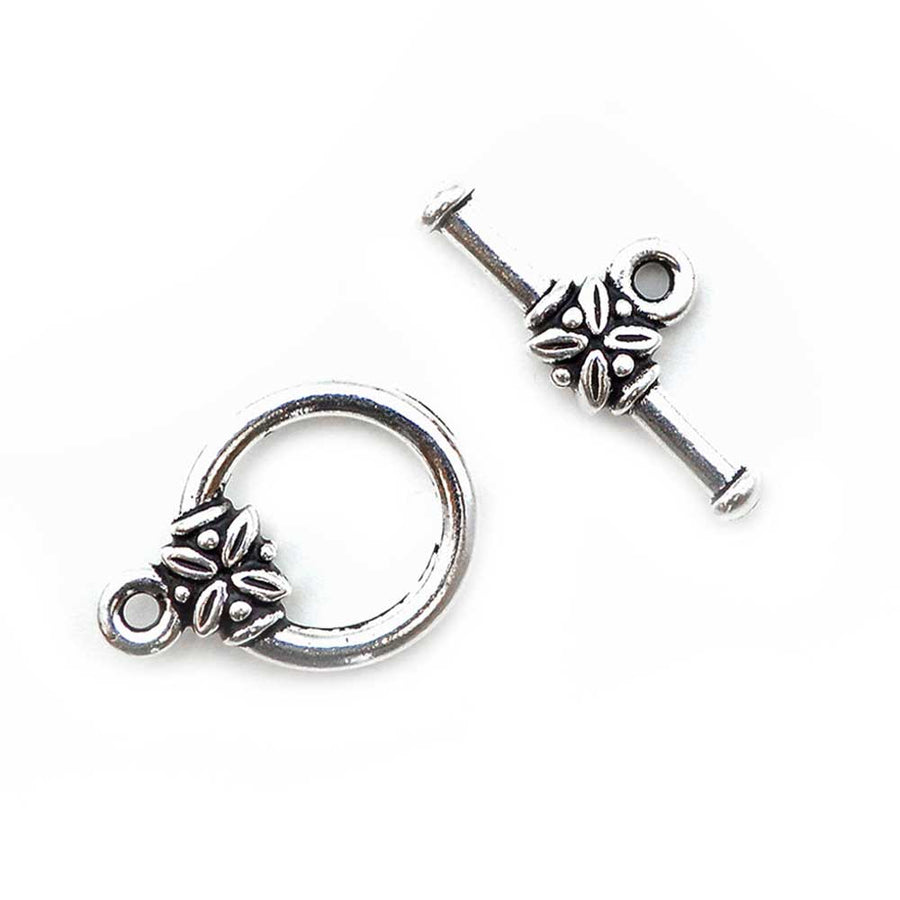 Leafy Toggle- Antique Silver