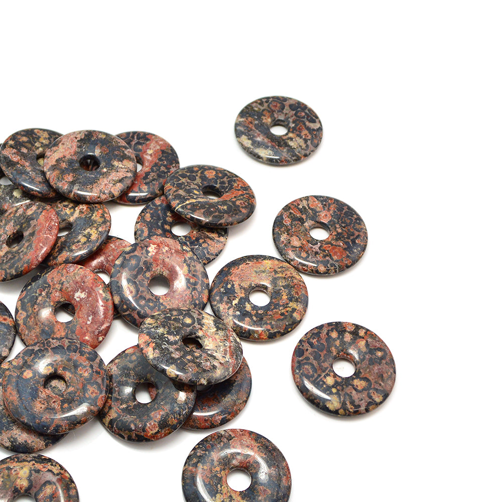 Leopardskin Jasper Pi- 30mm - Beadshop.com