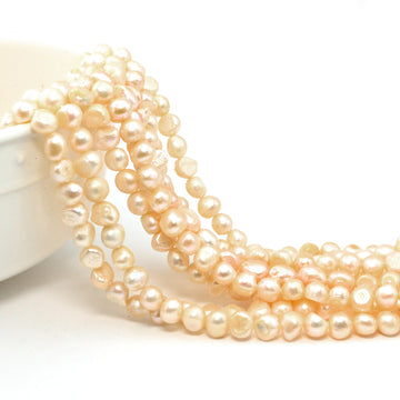 Light Peach Potato Pearls, 9mm