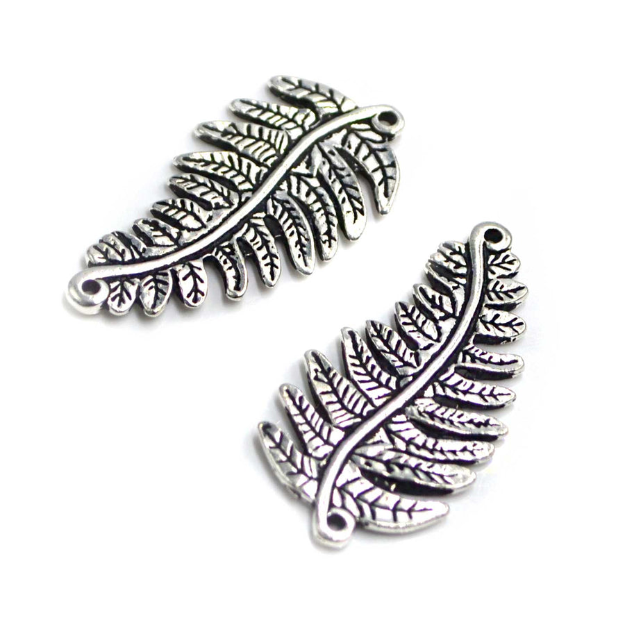 Fern Link- Antique Silver