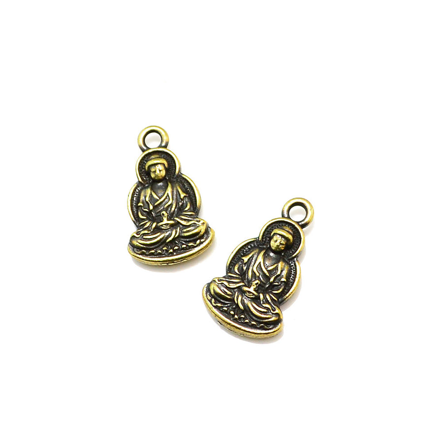 Resting Buddha- Antique Brass