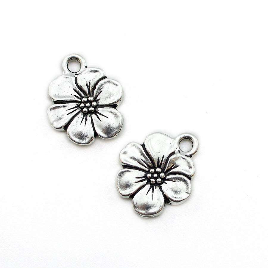 Little Blossom- Silver , Charms - Tierracast, Beadshop.com