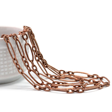 Long View- Antique Copper Chain by the Foot