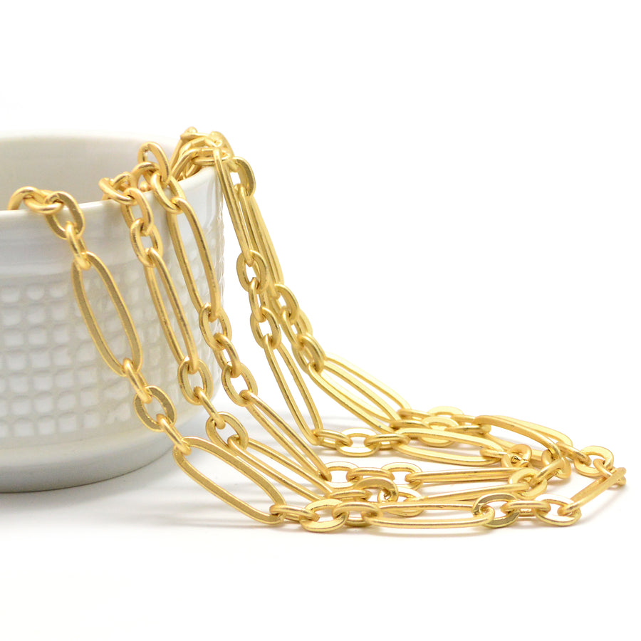 Long View- Satin Gold Chain by the Foot