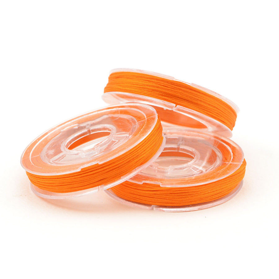 Orange- 0.4mm , 0.4mm chinese knotting cord - Tangles n' Knots, Beadshop.com