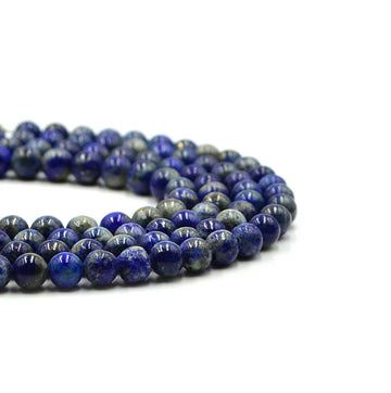 Marbled Lapis- 6mm Rounds