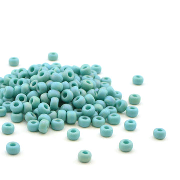 6-412FR Turquoise Green AB Matte 6/0 , 6/0 Miyuki Seed Beads - Helby, Beadshop.com