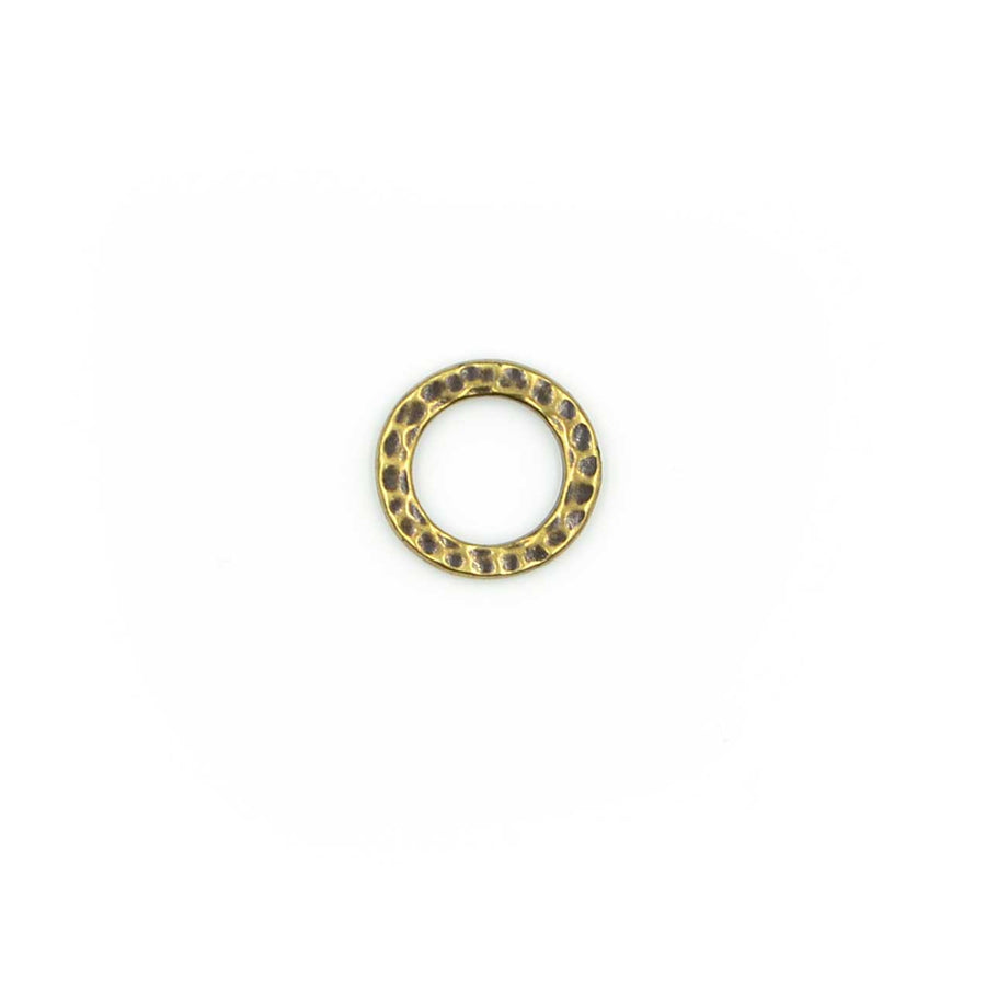 Medium Hammertone Ring- Antique Brass