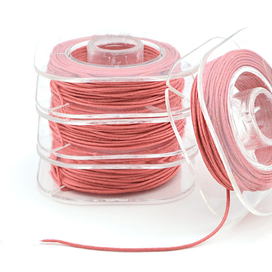 Coral- 0.5mm , 0.5mm chinese knotting cord - Tangles n' Knots, Beadshop.com