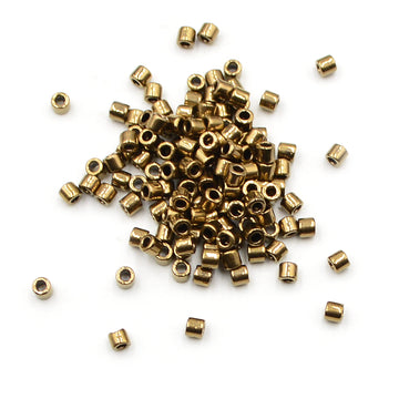8/0 Metal Seed Beads - Matte Zinc Plate 