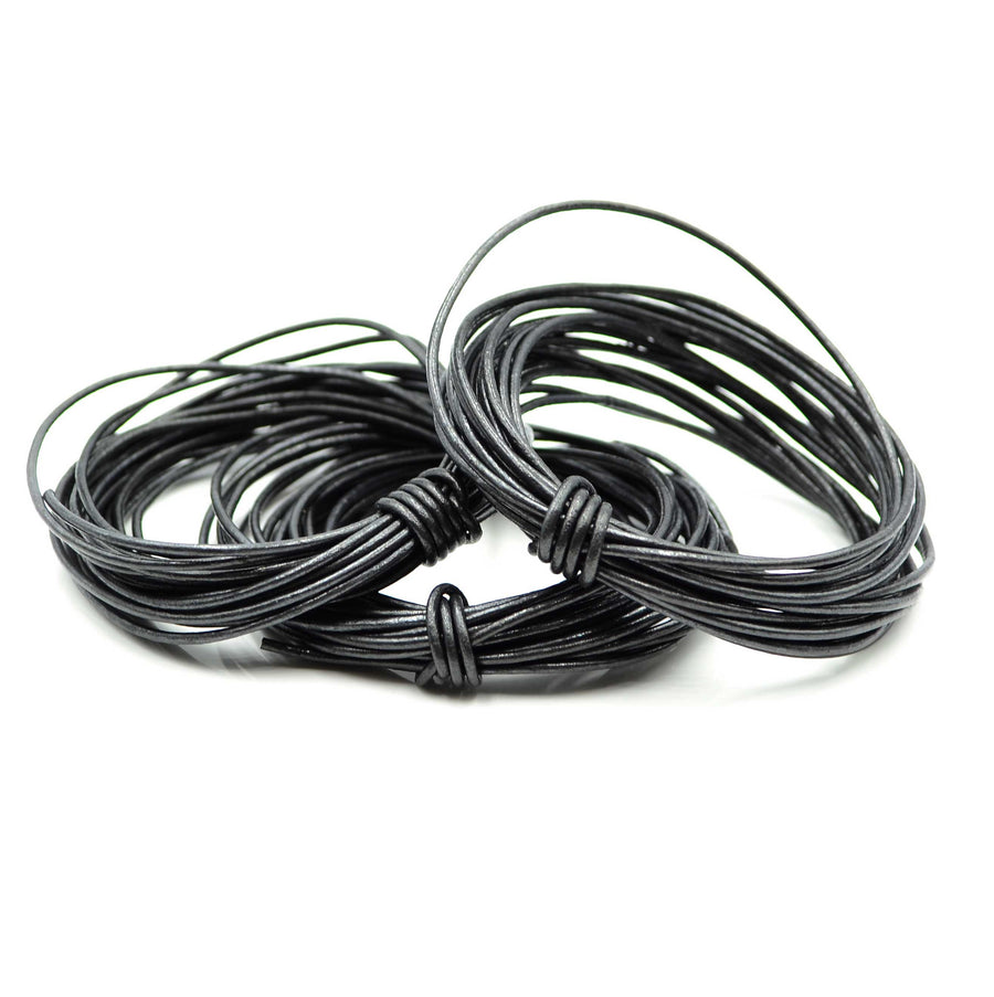 Metallic Charcoal- 1.5mm Indian by the Yard