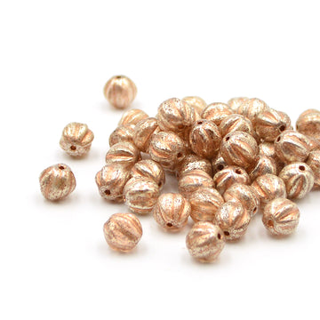 6mm Melons- Peach Mercury Copper Wash