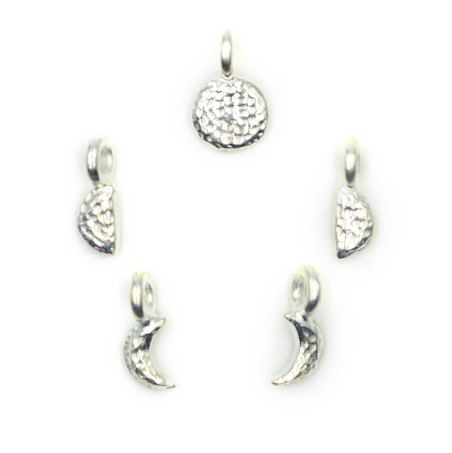 Moon Phases Charm Set- Pewter
