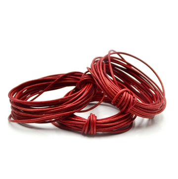 Natural Red- 1.5mm Indian Leather by the Yard