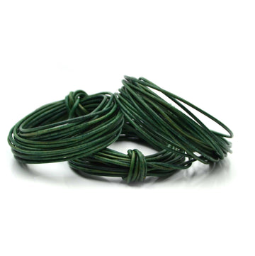 Natural Turquoise- 1.5mm Indian Leather by the Yard