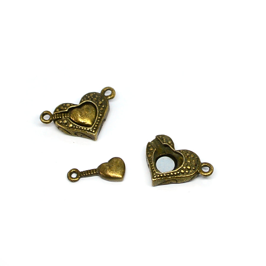 Full Heart- Antique Brass