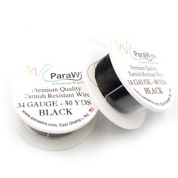 ParaWire Black Round- 34 Gauge Wire for Needle Making