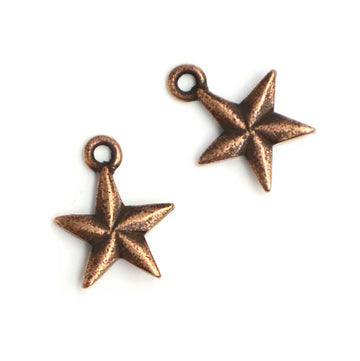 Mini Star Charm- Antique Copper