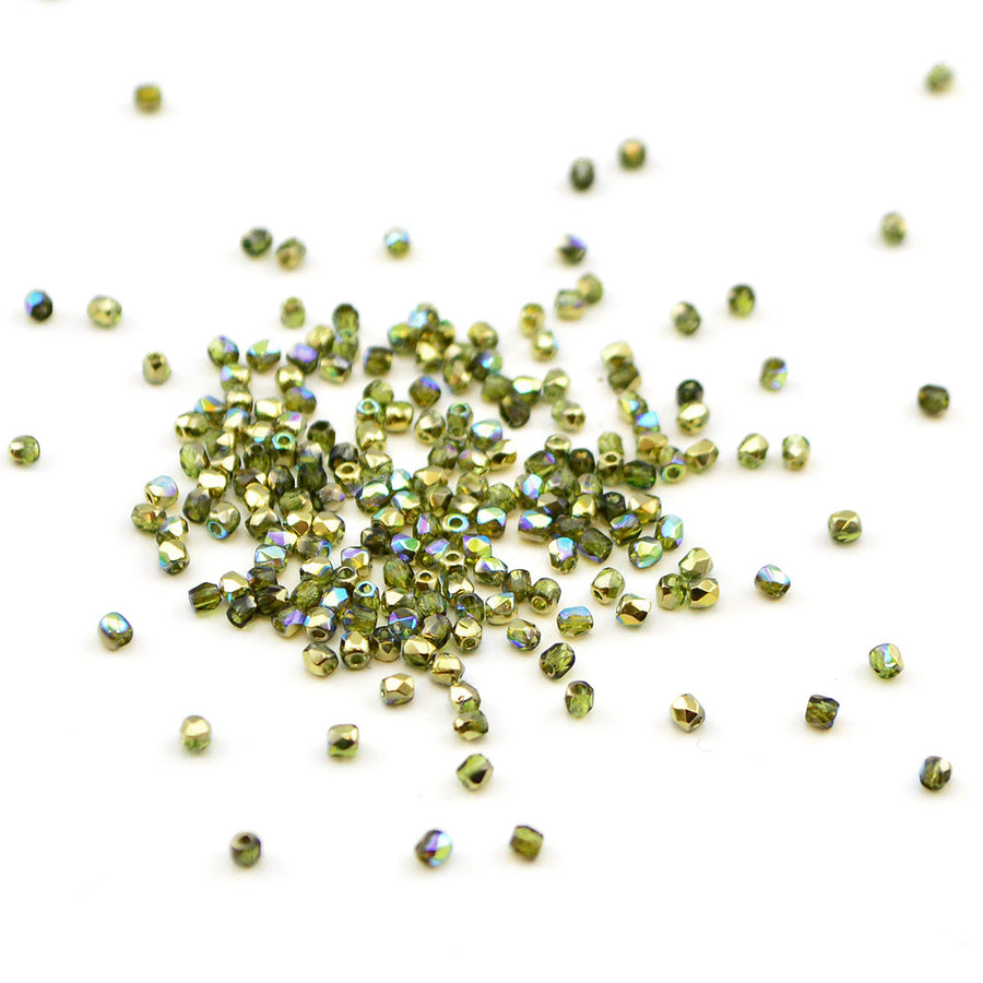 2mm- Olive Gold Rainbow - Beadshop.com