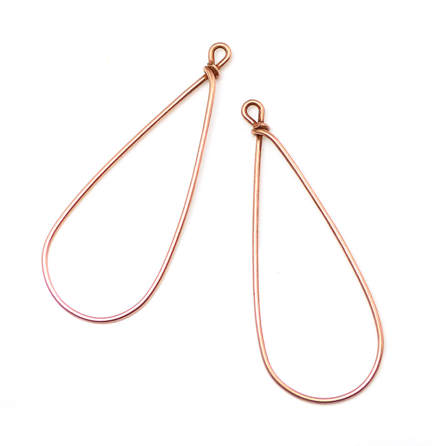 Drop Hoop- Antique Copper