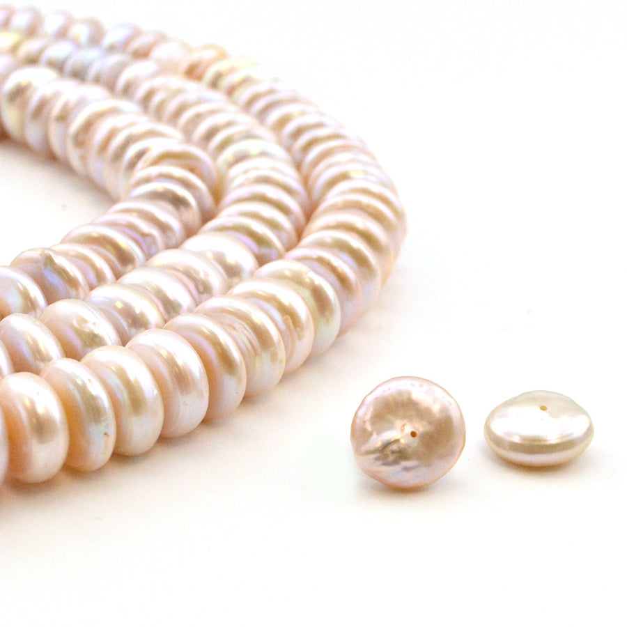 Peach Button Pearl , Pearls - Pearl Concepts, Beadshop.com