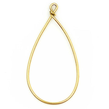 Pear Hoop- Antique Gold