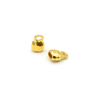 Petite Distressed End Caps- Gold (1 pair)