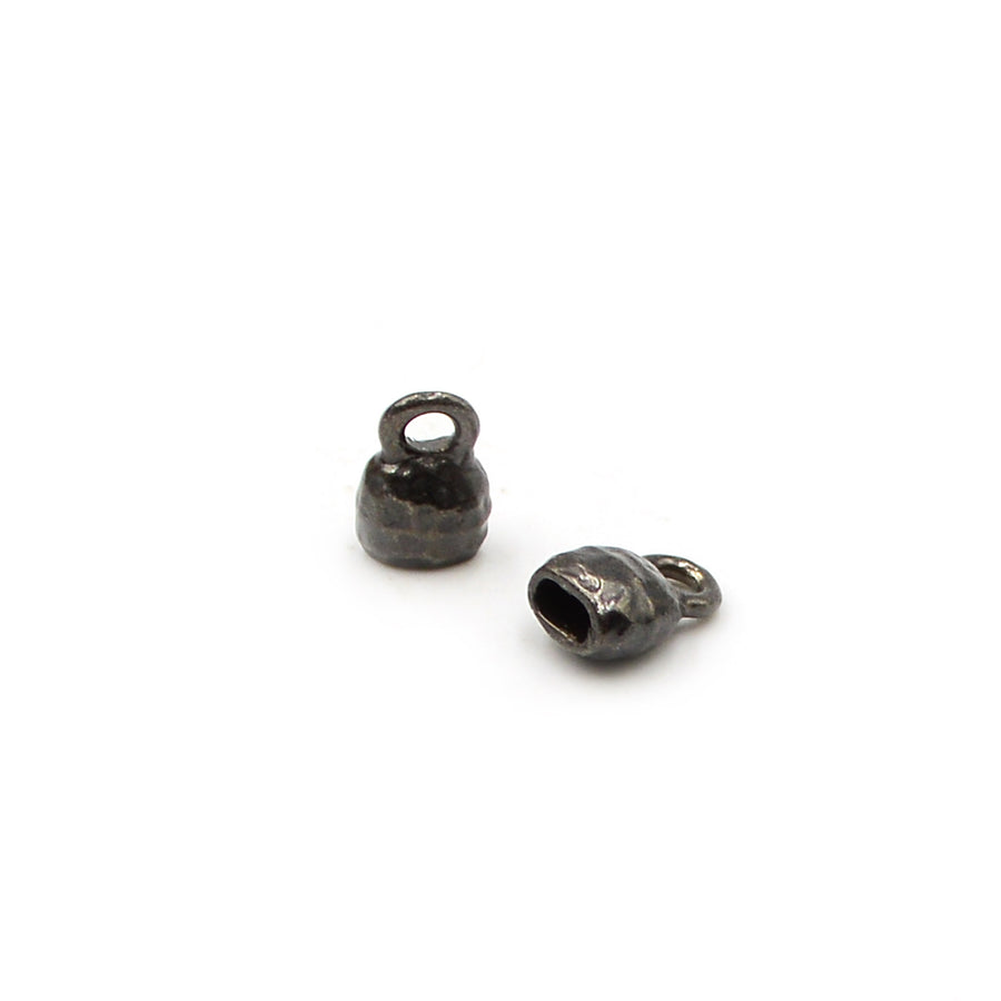 Petite Distressed End Caps- Gunmetal (1 pair)