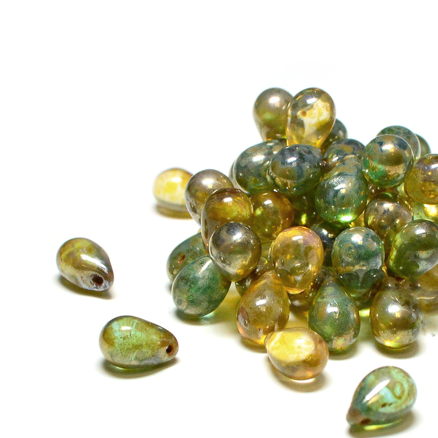Drops- Luster Green Mix - Beadshop.com
