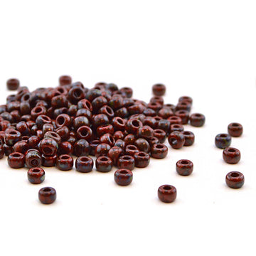 8-4513- Picasso Red Garnet Matte 8/0 - Beadshop.com