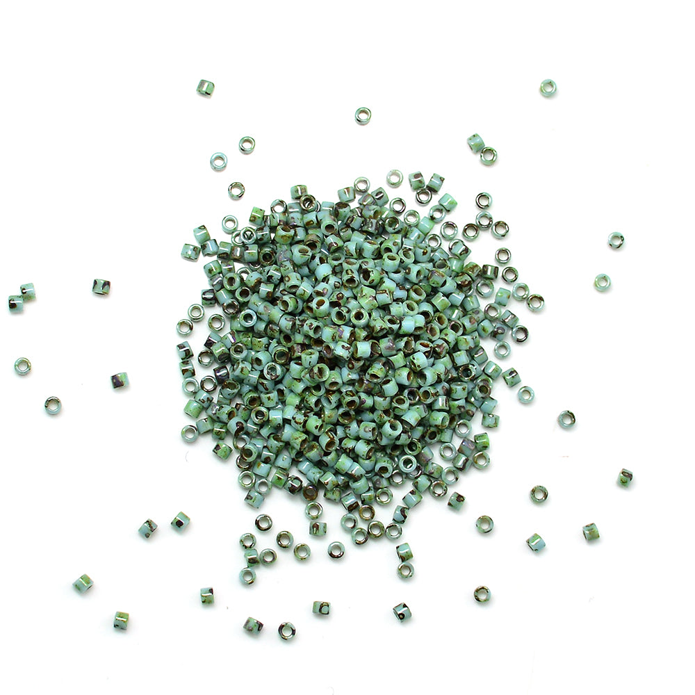 Miyuki111615 DB-2121 Delica Duracoat Kiwi 11/0 – Beadshop.com