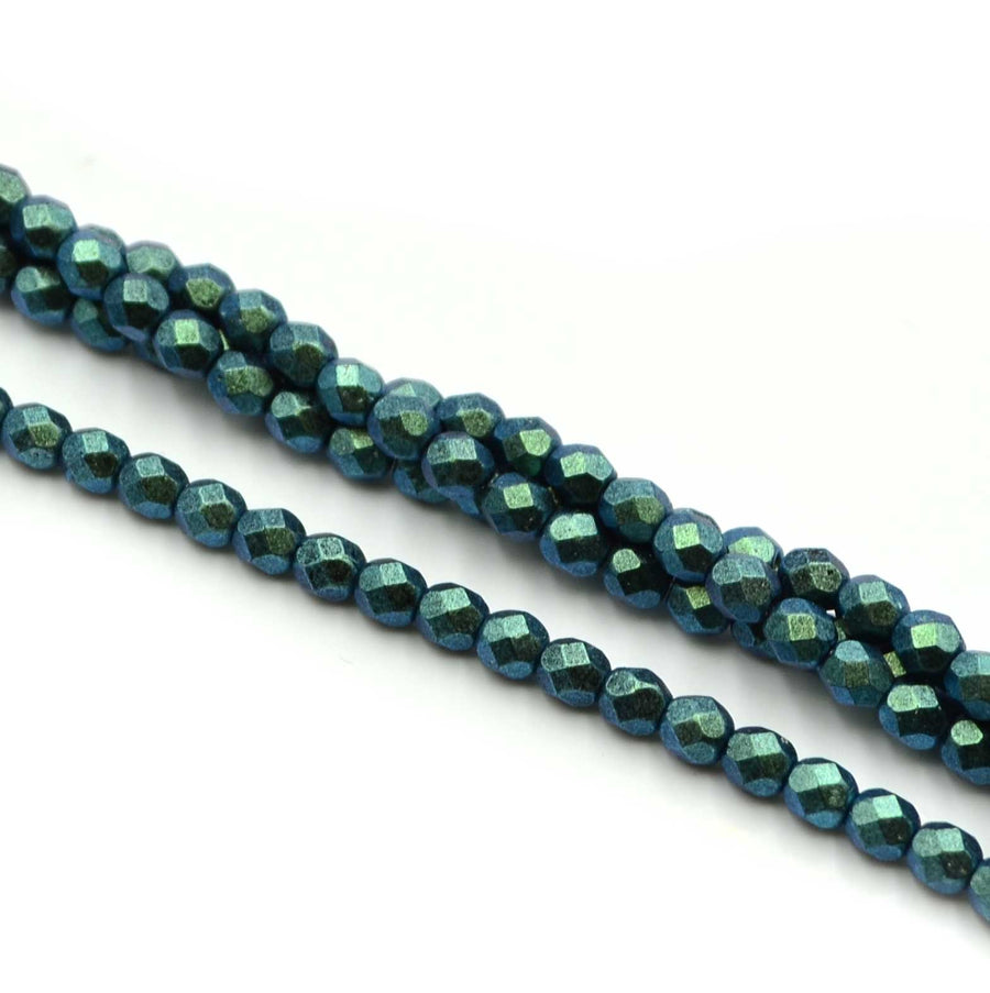 4mm- Polychrome Aqua Teal