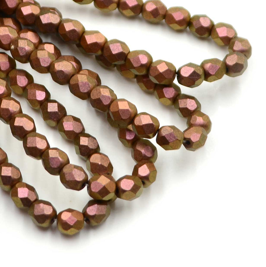 6mm- Polychrome Copper Rose