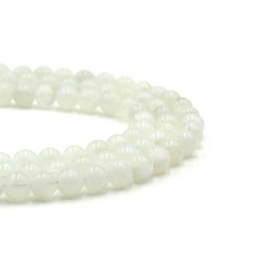 Rainbow Moonstone- 6mm Rounds