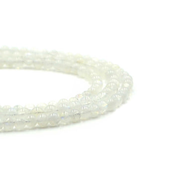 Rainbow Moonstone- 4mm Rounds