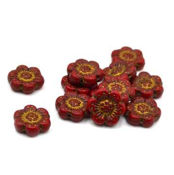 Wild Rose Beads- Opaque Red Bronze