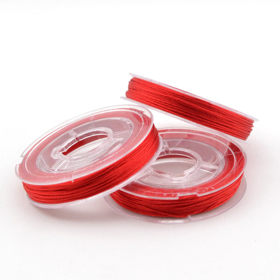 Red- 0.4mm , 0.4mm chinese knotting cord - Tangles n' Knots, Beadshop.com