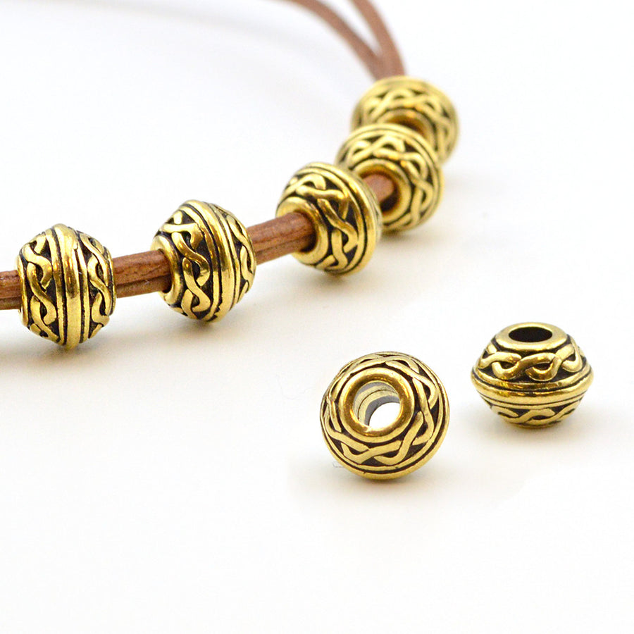 River Shannon- Antique Gold , Metal Beads - Tierracast, Beadshop.com