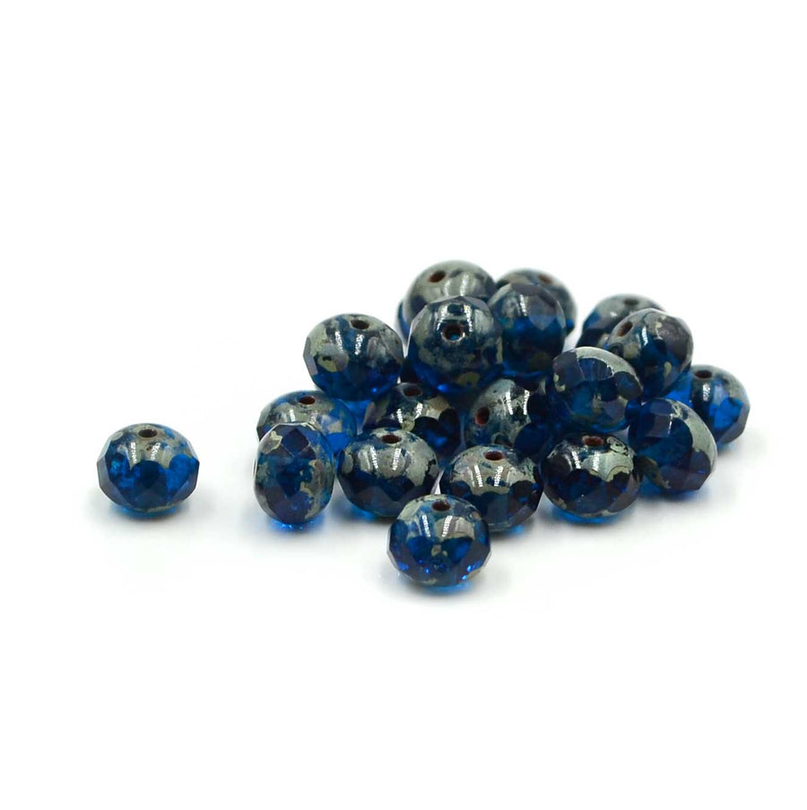 7mm Rondelles- Capri Picasso